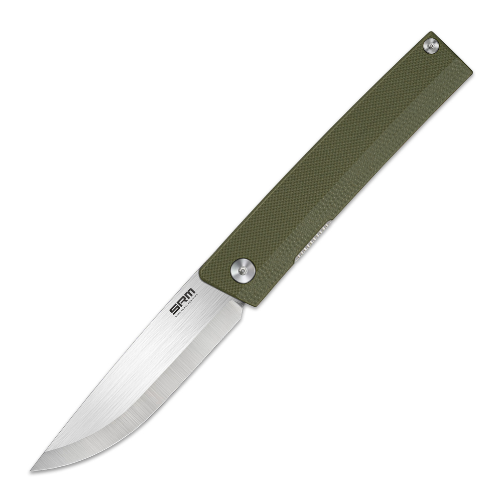 Ніж складаний туристичний SRM Gent 401L-GP (8.3 см) 10Cr / G10 зелений