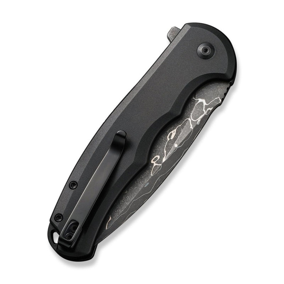 Ніж складаний туристичний Civivi Praxis, (9.5 см) Damascus / Aluminum чорний