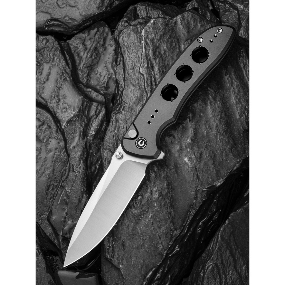 Нож складной туристический Civivi Hyperpulse, (8.9 см) 14C28N / Aluminum серый