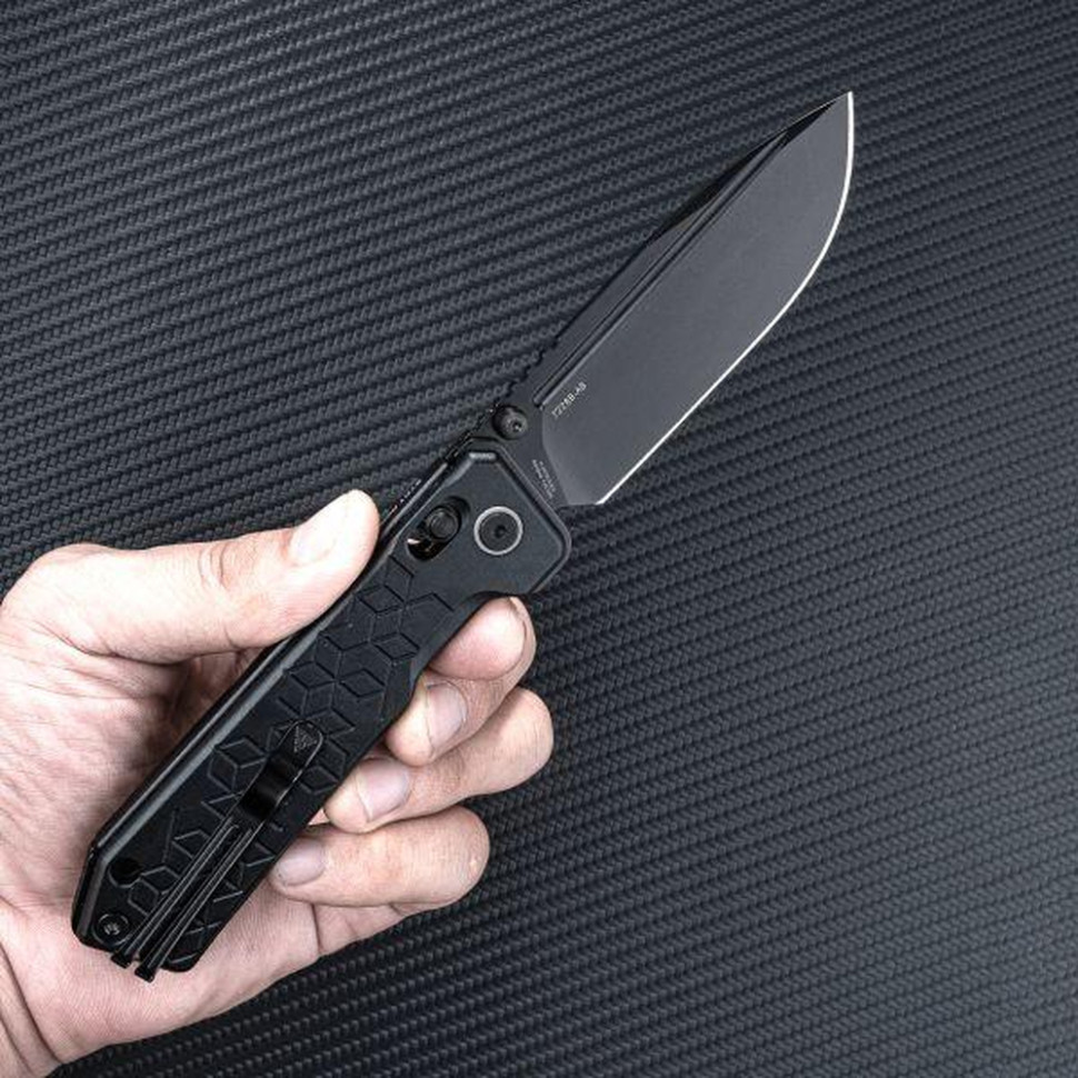 Ніж складаний туристичний SRM Rubik 7228B-AB2 (8.7 см) 14C28N / алюміній чорний (Anti-Loosening Pivot), фото 4
