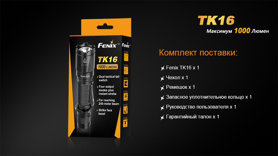 Фонарь ручной Fenix TK16 XM-L2 U2