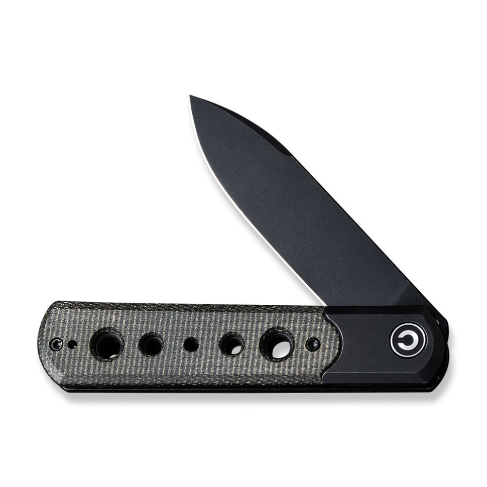 Ніж складаний туристичний Civivi Banneret, (8.8 см) Nitro-V / Stainless & Micarta чорний