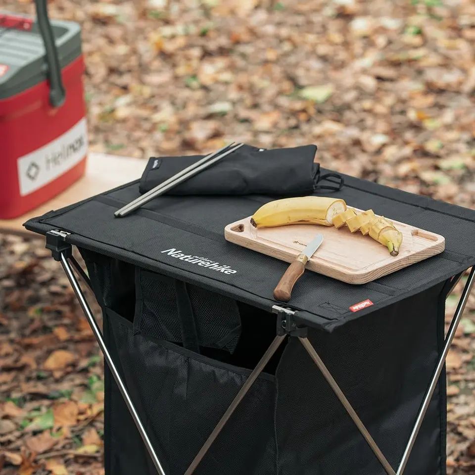 Стіл розкладний з коробкою для зберігання Naturehike NH19JJ084, 1680D Oxford / алюміній, пісочний