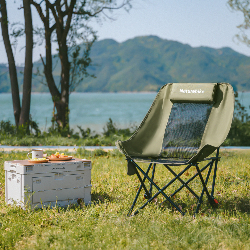 Стілець складаний Naturehike Sea Star 002 CNK2550JJ019, вуглецева сталь, олива