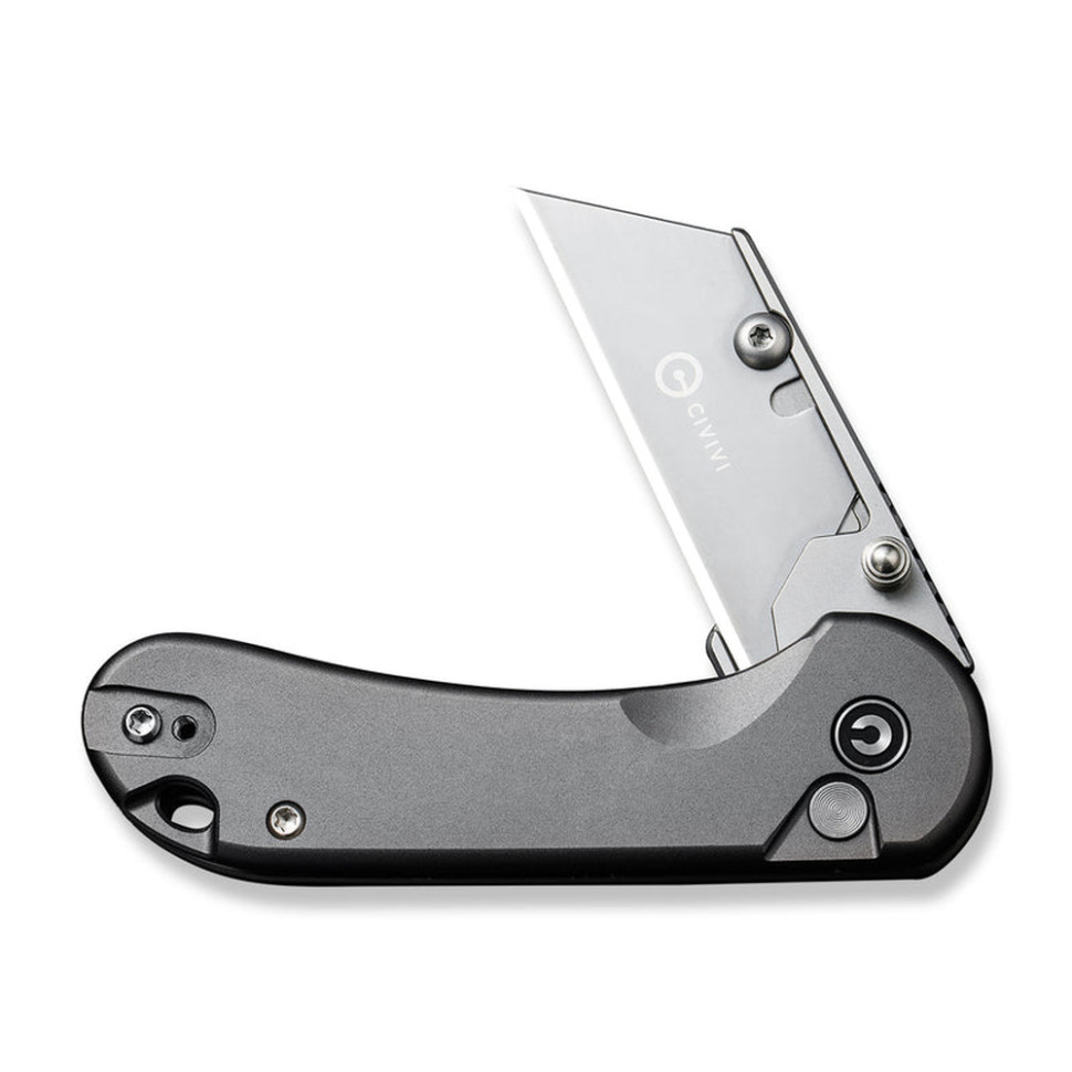Ніж трапеція складаний кишеньковий Civivi Elementum Utility, (5.8 см) 6Cr13 / Aluminum сірий