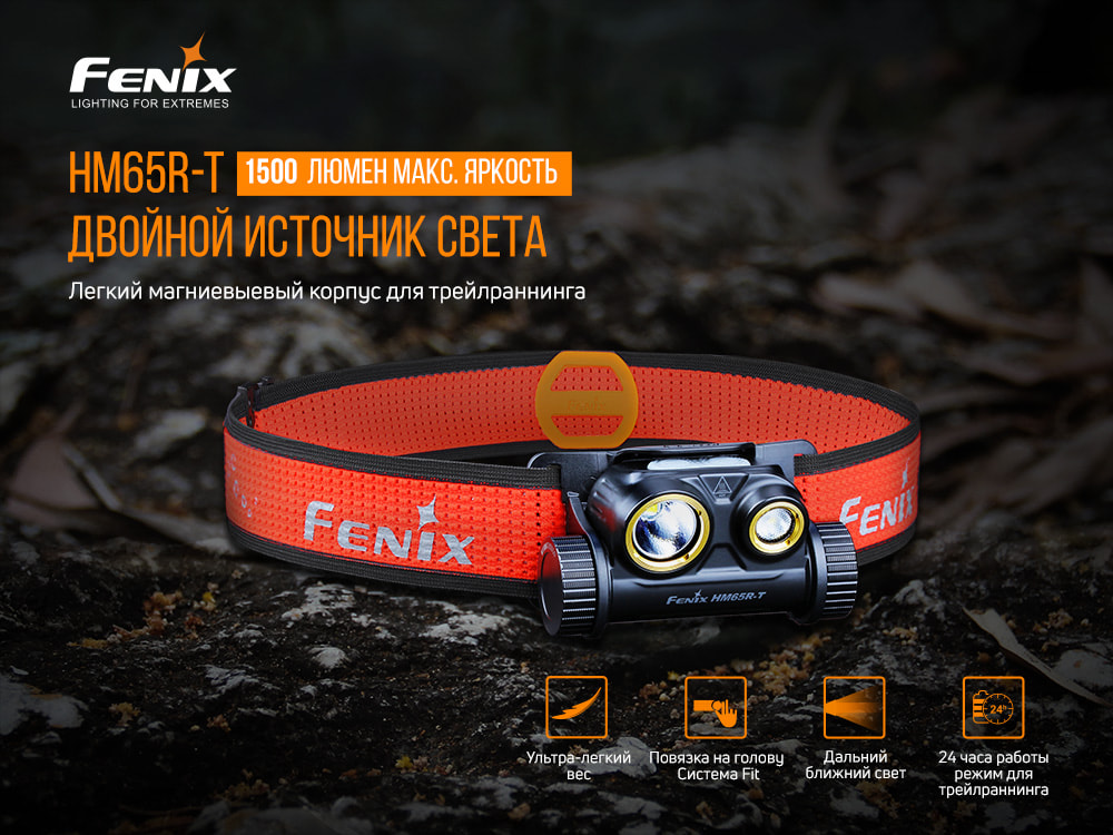 Ліхтар налобний Fenix HM65R-T, фото 7