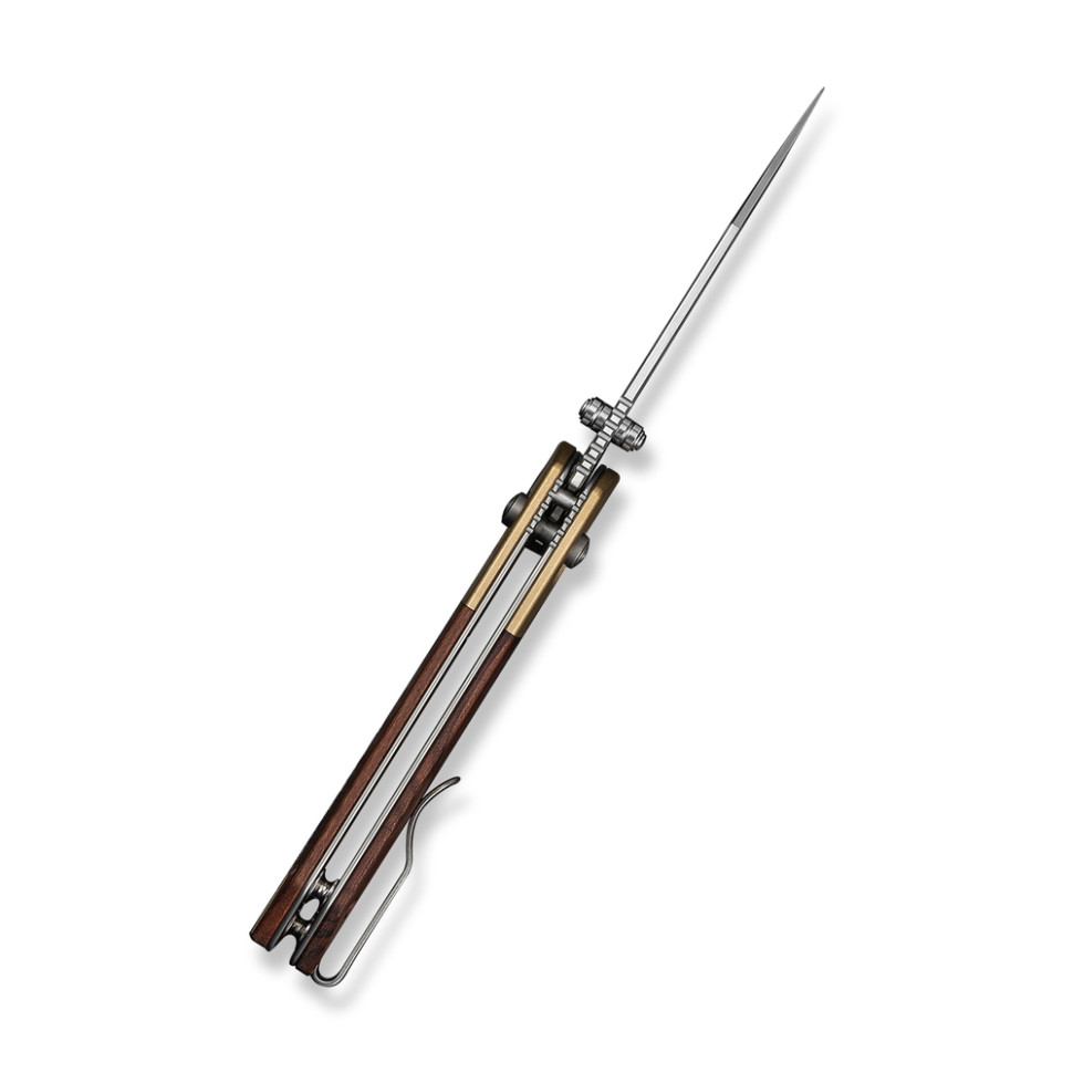 Нож складной карманный Civivi Yonder Clip Point (7.3 см) 14C28N / Wood and Brass натуральний