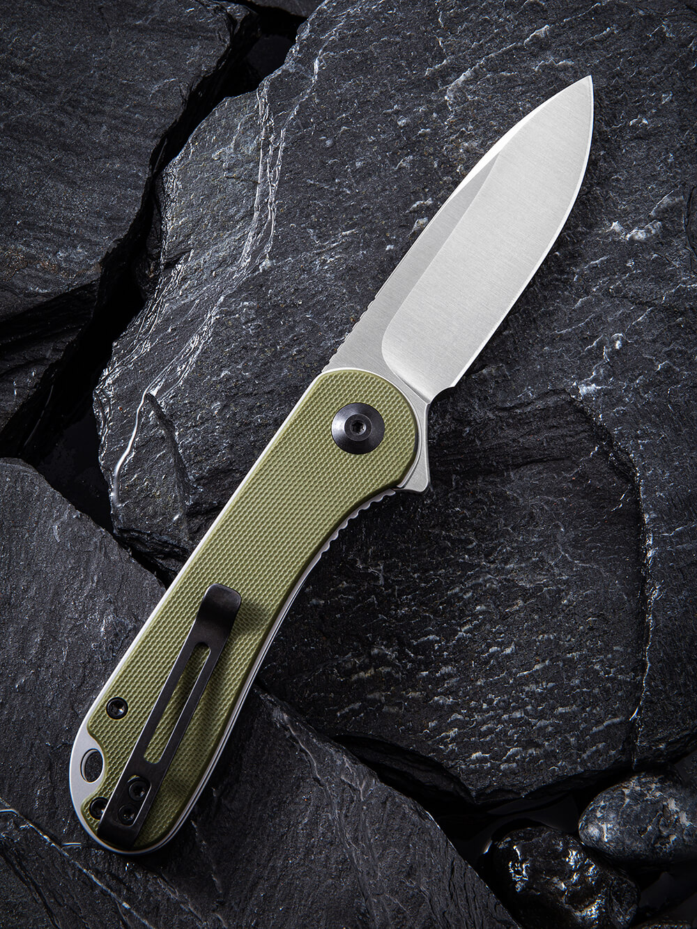Нож складной карманный Civivi Elementum, (7.5 см) D2 / G10 оливковый