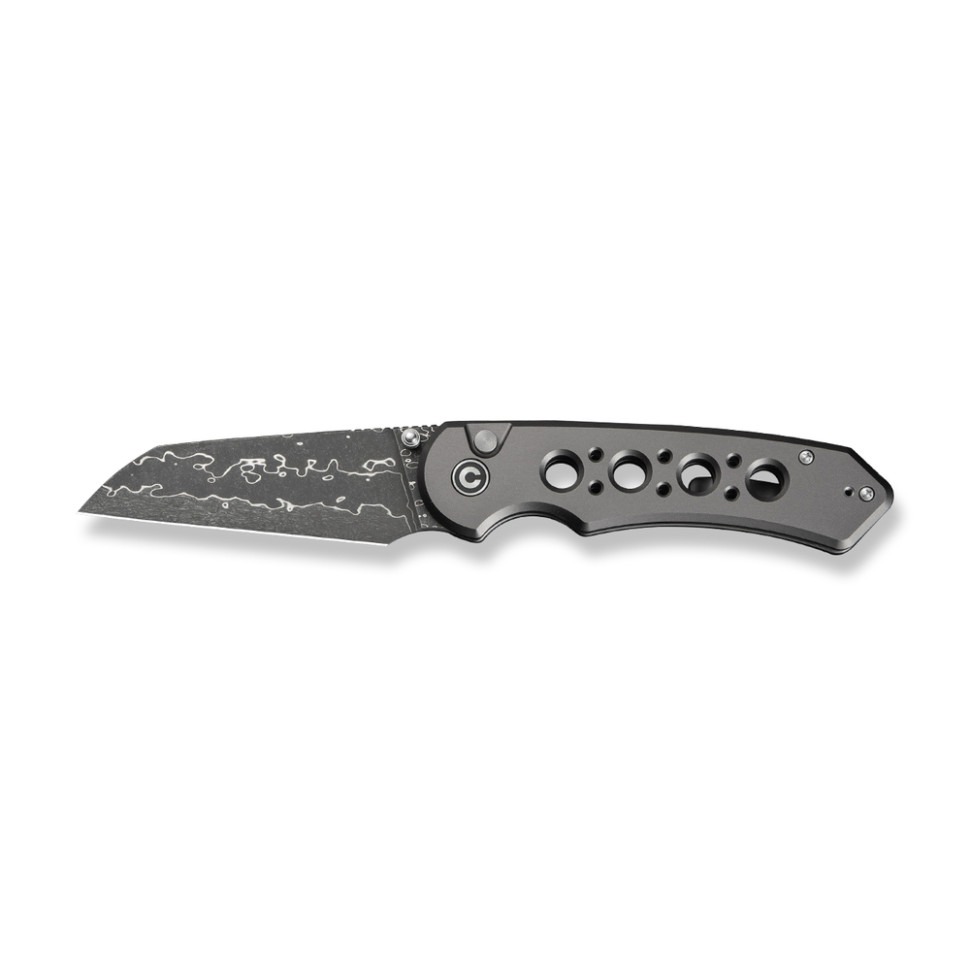 Ніж складаний туристичний Civivi Pragma Prime, (8.9 см) Damascus / Aluminum сірий, фото 8