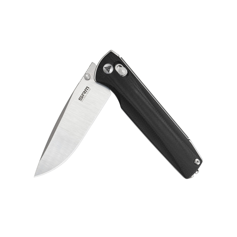 Ніж складаний туристичний SRM Terrier 258L-GB (9.3 см) D2 / G10 чорний, фото 3