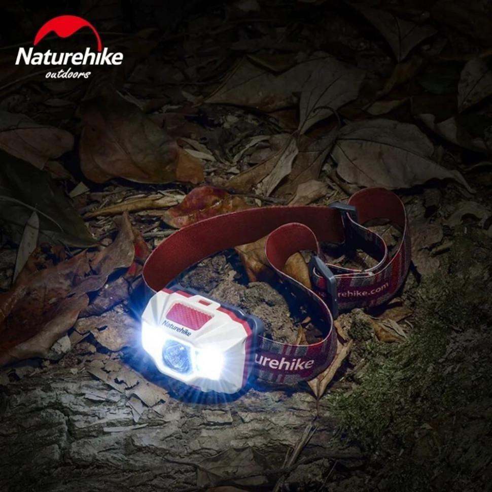 Фонарь налобный Naturehike TD-02 NH00T002-D, біло-червоний