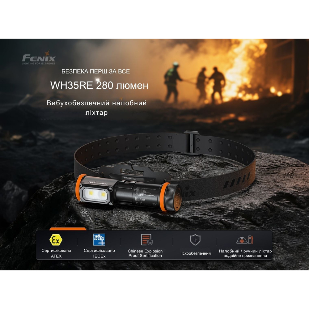 Ліхтар налобний вибухобезпечний Fenix WH35RE