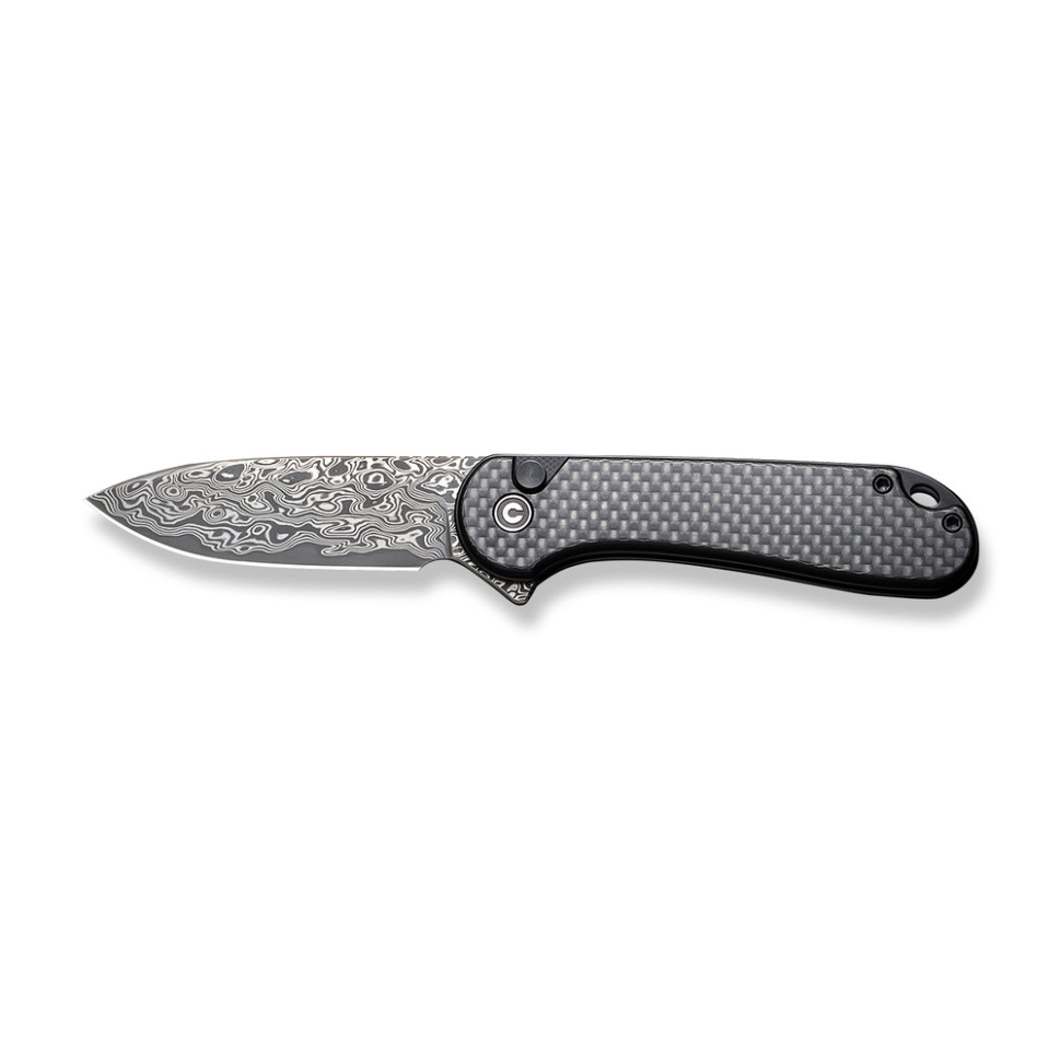Ніж складаний кишеньковий Civivi Elementum II, (7.5 см) Damascus / Carbon Fiber & G10