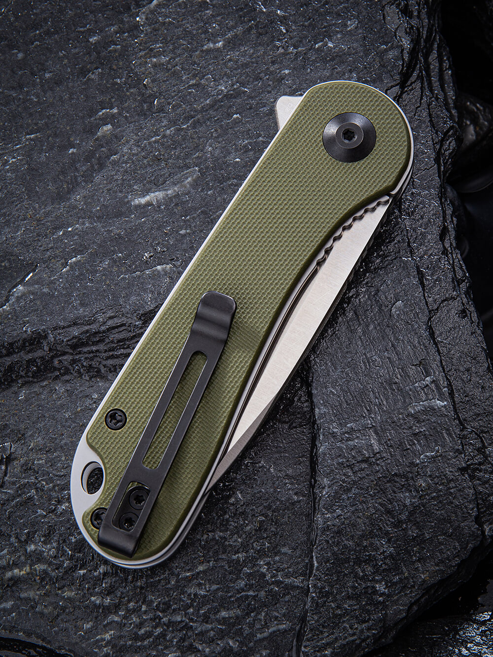 Нож складной карманный Civivi Elementum, (7.5 см) D2 / G10 оливковый