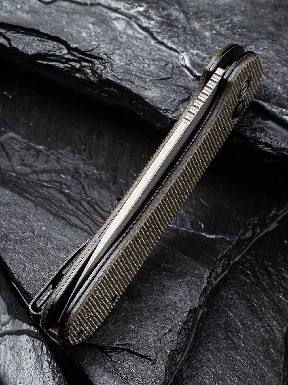 Нож складной туристический Civivi Elementum Pocket, (8.9 см) 14C28N / Micarta серый