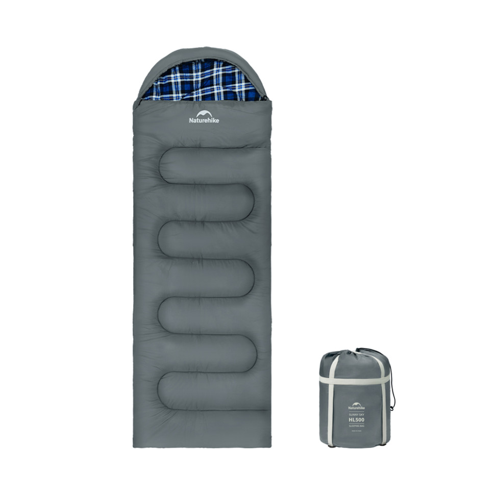 Спальний мішок з капюшоном Naturehike Clear Sky HL500 CNK2450WS042, сірий