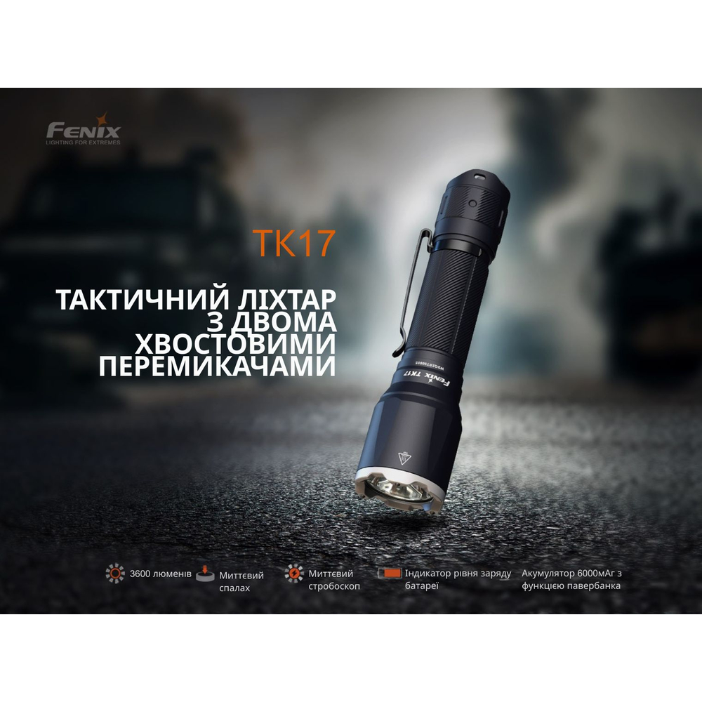 Тактичний ліхтар ручний Fenix TK17, фото 5