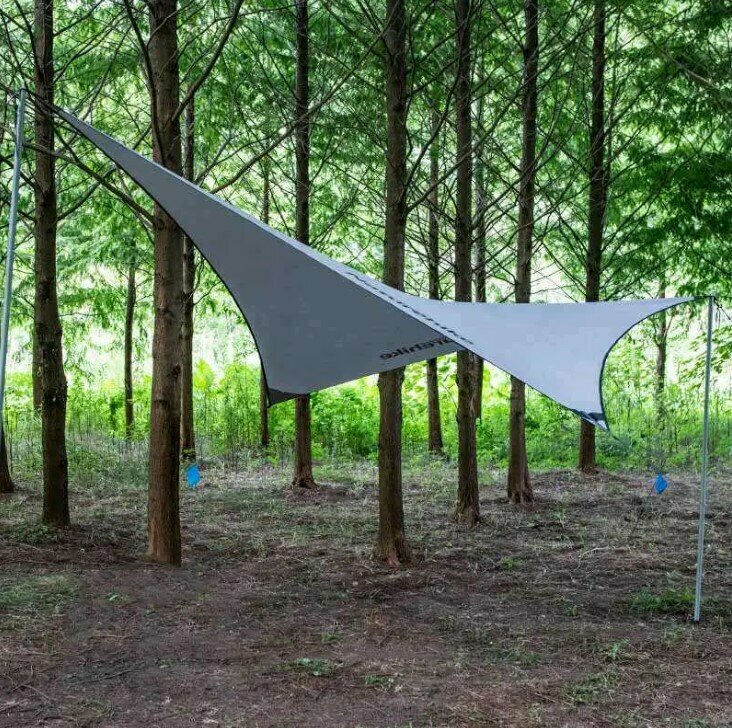 Тент для кемпинга Naturehike Rhombus NH19TM003, 150D / Silver Coated, 402*268 см, сірий