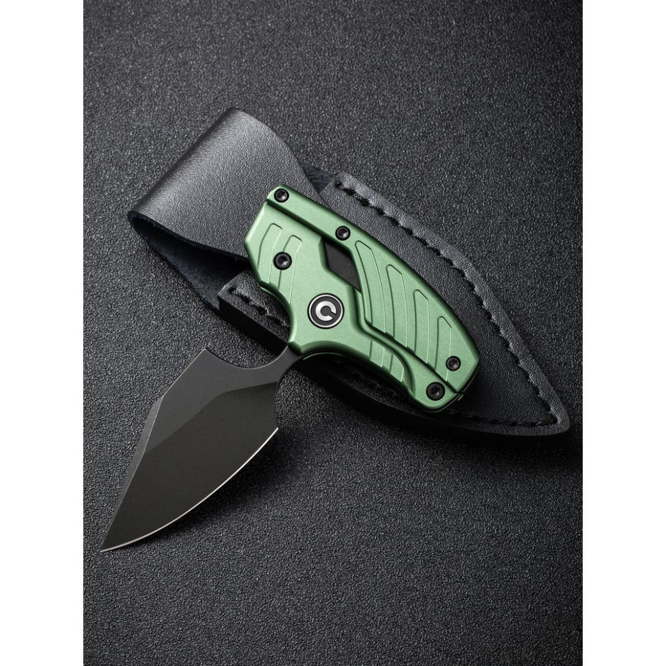 Ніж фіксований кишеньковий Civivi Typhoeus , (5.8 см) 14C28N / Aluminum зелений з чохлом