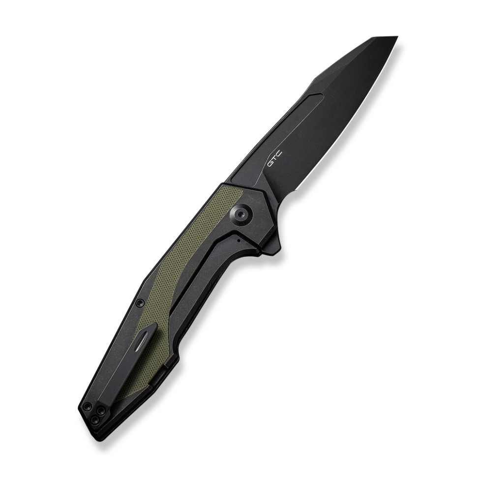 Ніж складаний туристичний Civivi Hypersonic, (9.4 см) 14C28N / Steel & G10 чорно-зелений