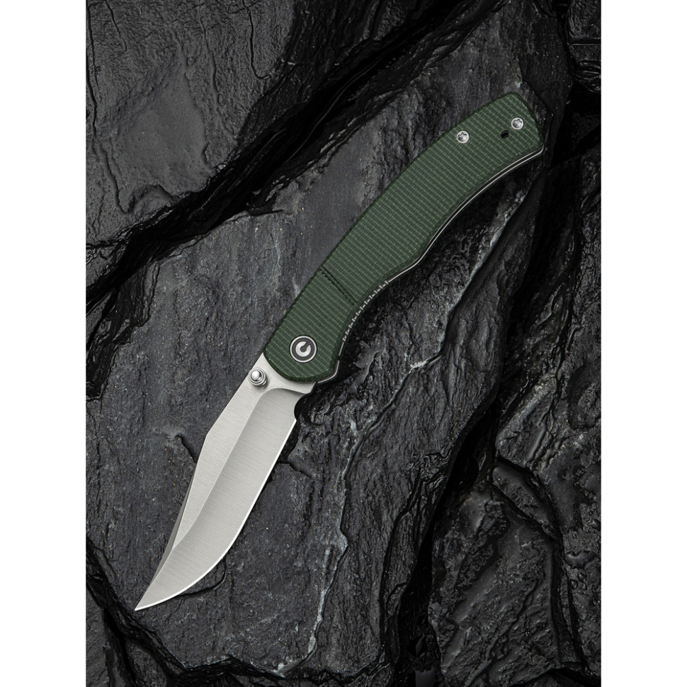 Нож складной карманный Civivi Clingman, (7.6 см) Nitro-V / Micarta темно-зеленый