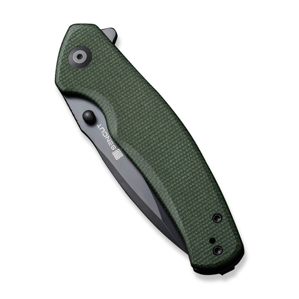 Нож складной туристический Sencut Slashkin, (8.8 см) D2 / Micarta зеленый