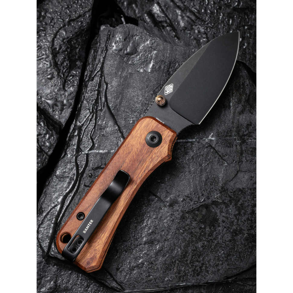 Ніж складаний кишеньковий Civivi Baby Banter, (5.9 см) Nitro-V / Guibourtia Wood