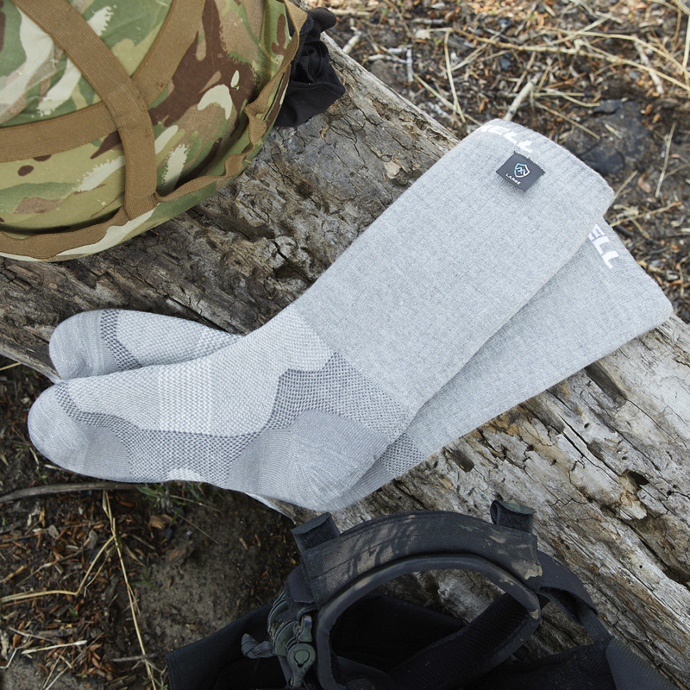 Шкарпетки водонепроникні Dexshell Terrain Walking, p-p М, сірі, фото 11