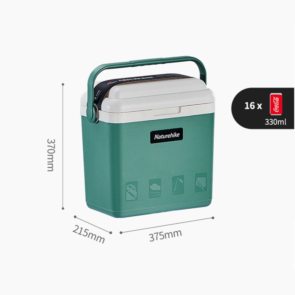 Туристический холодильник Naturehike NH20SJ021, зеленый, 13 л, полипропилен