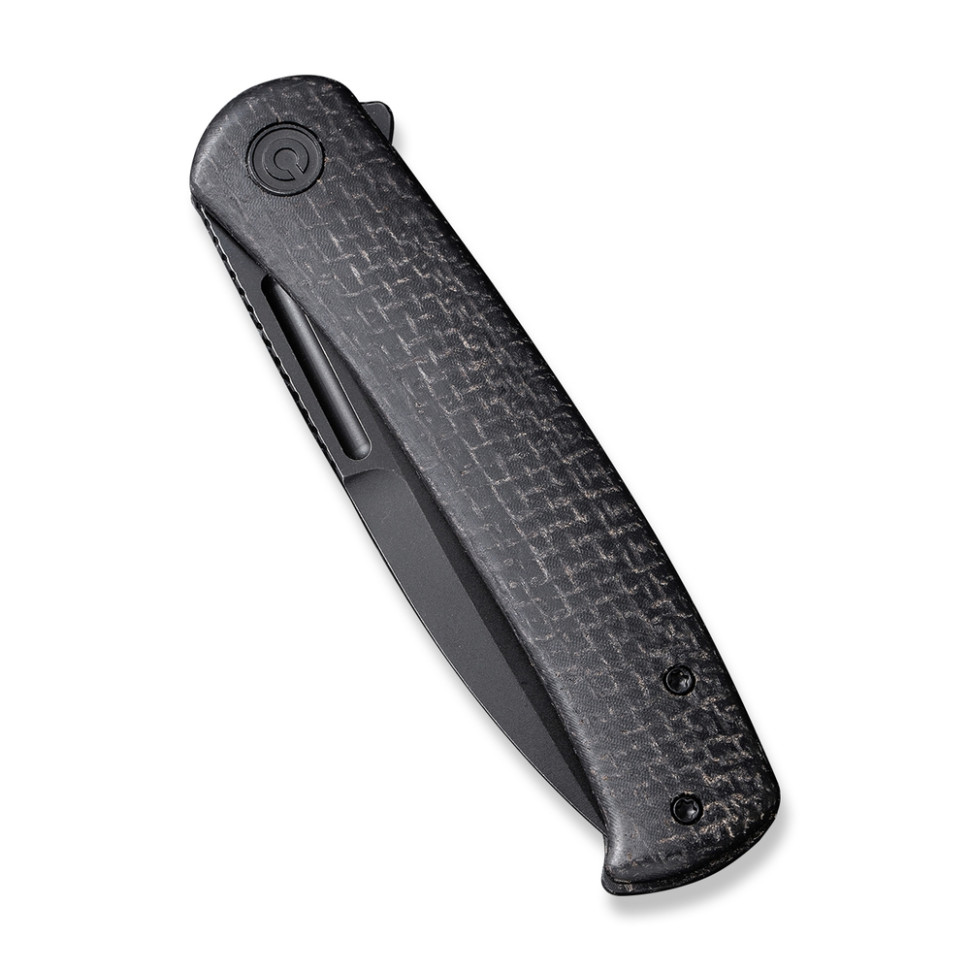 Ніж складаний туристичний Civivi Caetus Flipper, (8.8 см) Damascus / Carbon Fiber