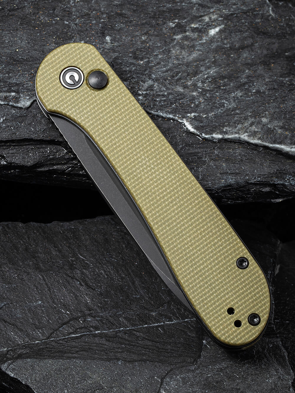 Нож складной туристический Civivi Elementum Pocket, (8.9 см) 14C28N / Micarta оливковый