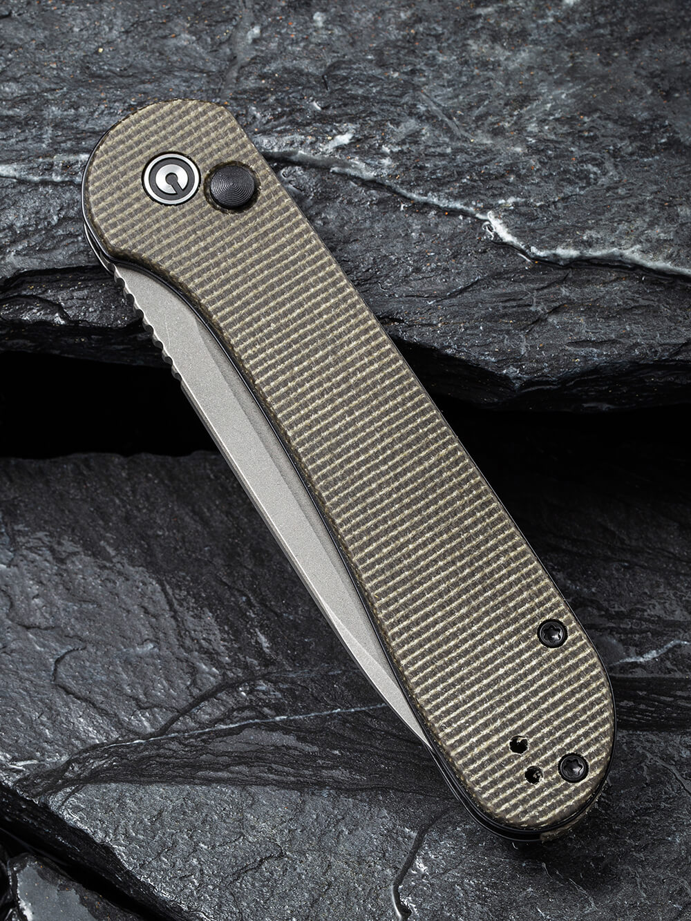 Нож складной туристический Civivi Elementum Pocket, (8.9 см) 14C28N / Micarta серый