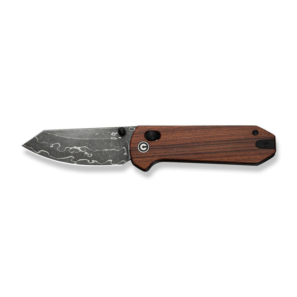 Нож складной карманный Civivi Yonder, (7.3 см) Damascus / Guibourtia Wood
