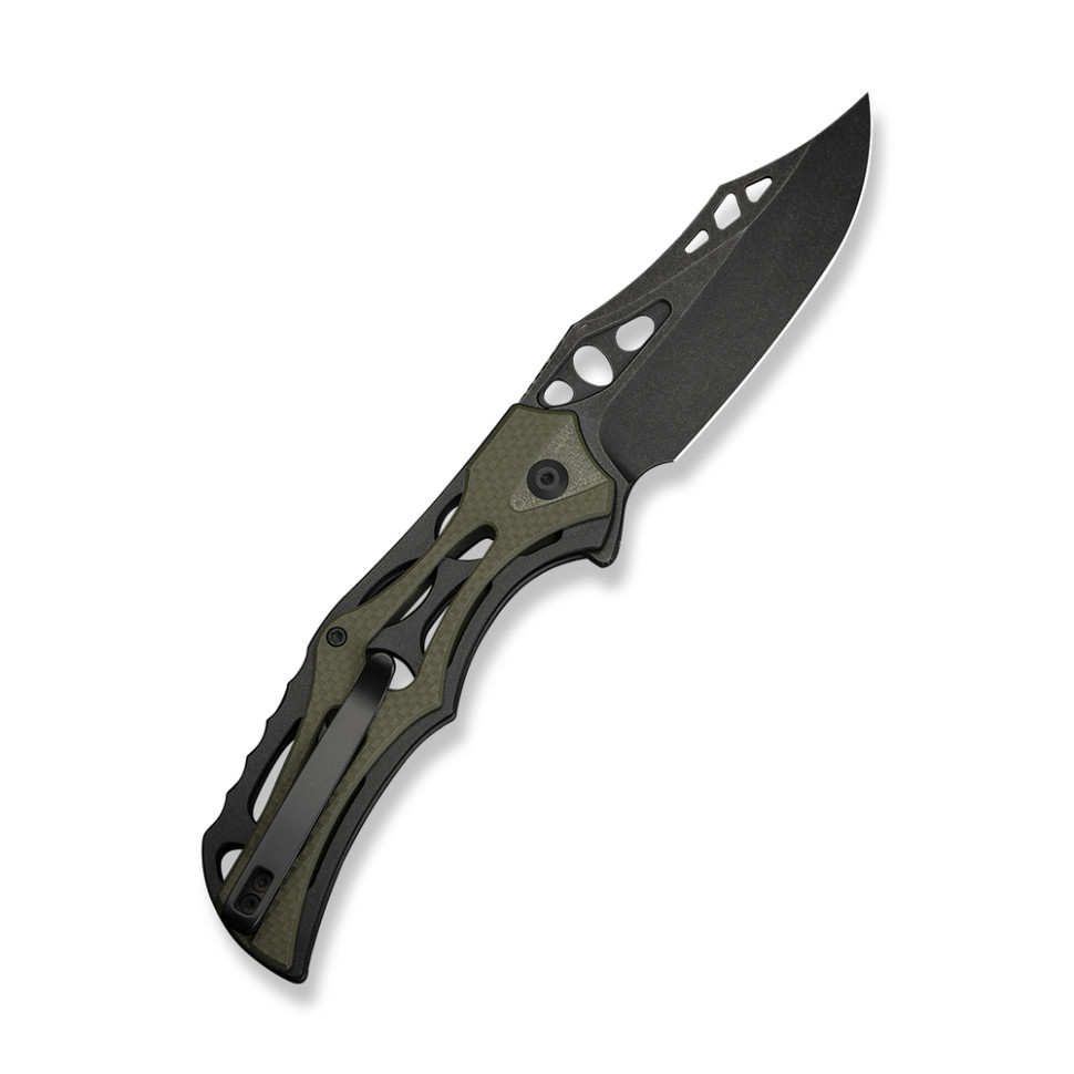 Ніж складаний туристичний Civivi Biophase, (8.9 см) Nitro-V / Aluminum & G10 чорно-зелений, фото 2
