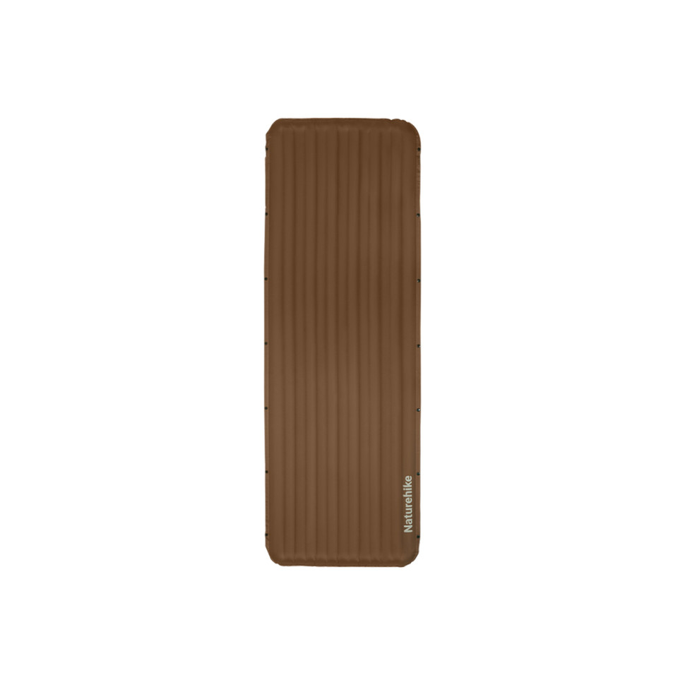 Матрац туристичний надувний одномісний Naturehike CNK2450WS034, 198х68х9. , коричневий, для кемпінгу із мішком для надування