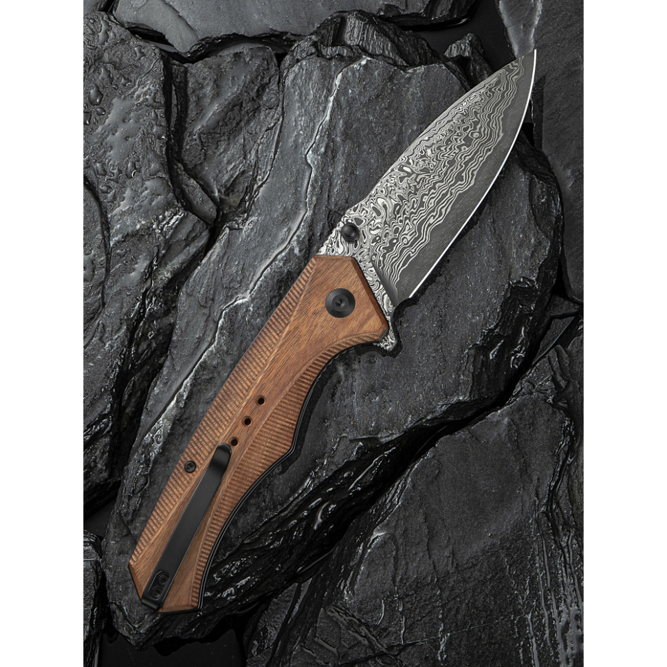 Ніж складаний туристичний Civivi Photonix, (9.4 см) Damascus / Guibourtia Wood, фото 11