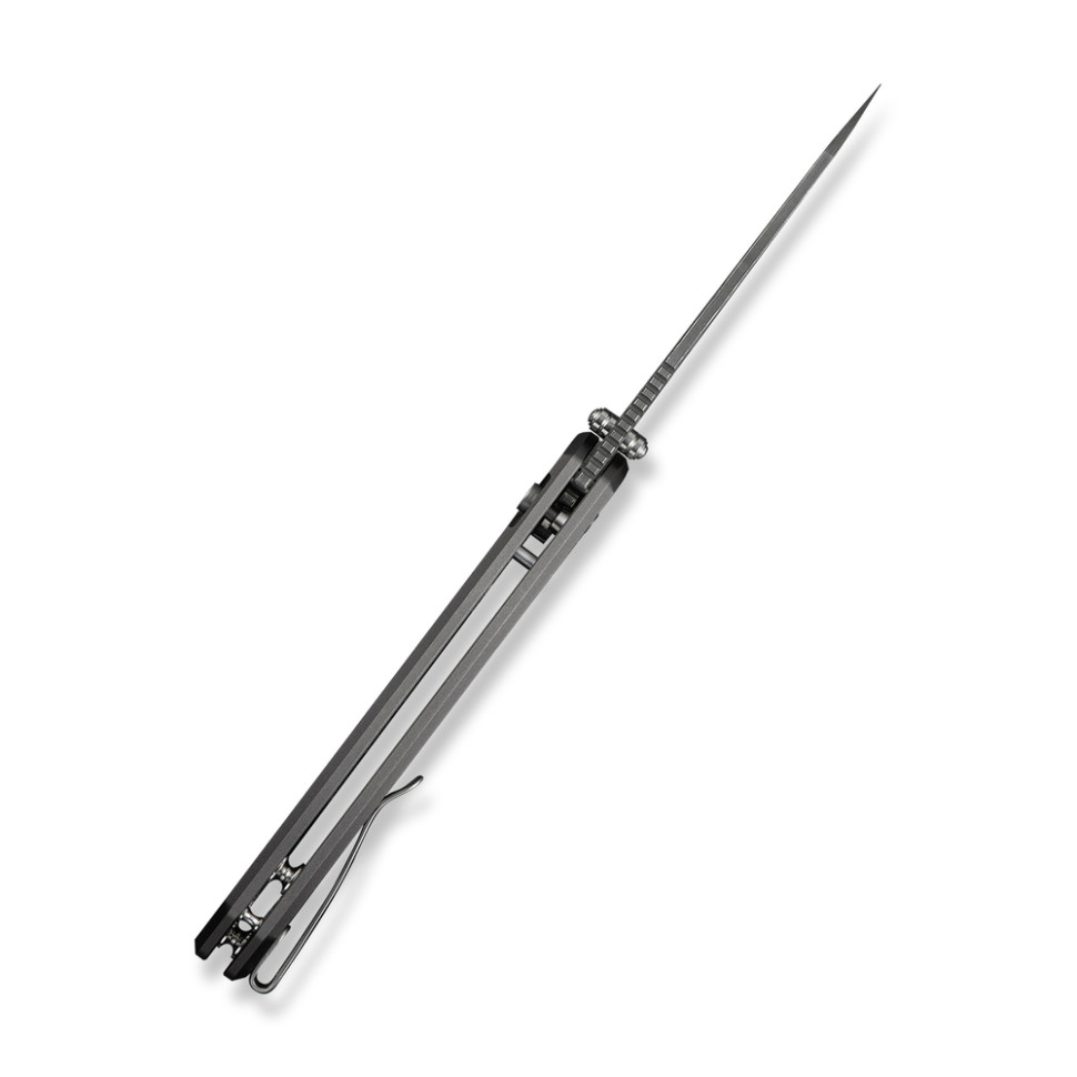 Ніж складаний туристичний Civivi Pragma Prime, (8.9 см) Damascus / Aluminum сірий, фото 7