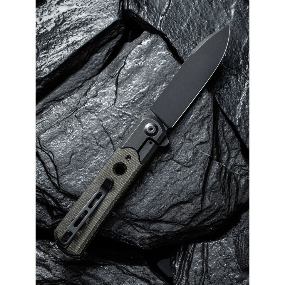 Ніж складаний туристичний Civivi Banneret, (8.8 см) Nitro-V / Stainless & Micarta чорний