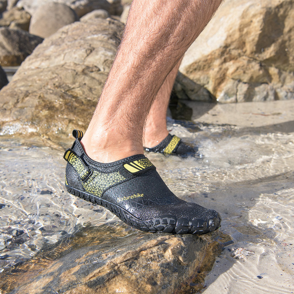 Гумові антиковзкі черевики аквашузи Naturehike NH20FS022, 47, чорний