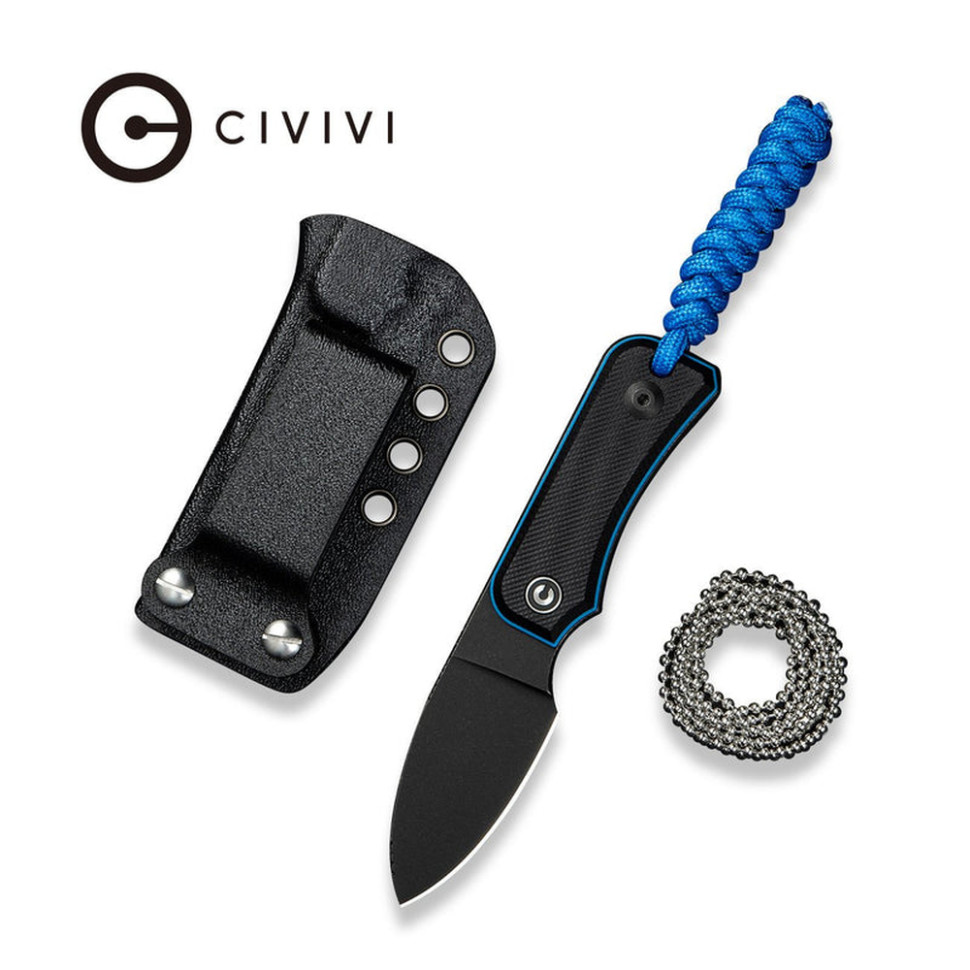 Ніж фіксований кишеньковий Civivi Baby Banter, (6.1 см) Nitro-V / G10 чорний з чохлом