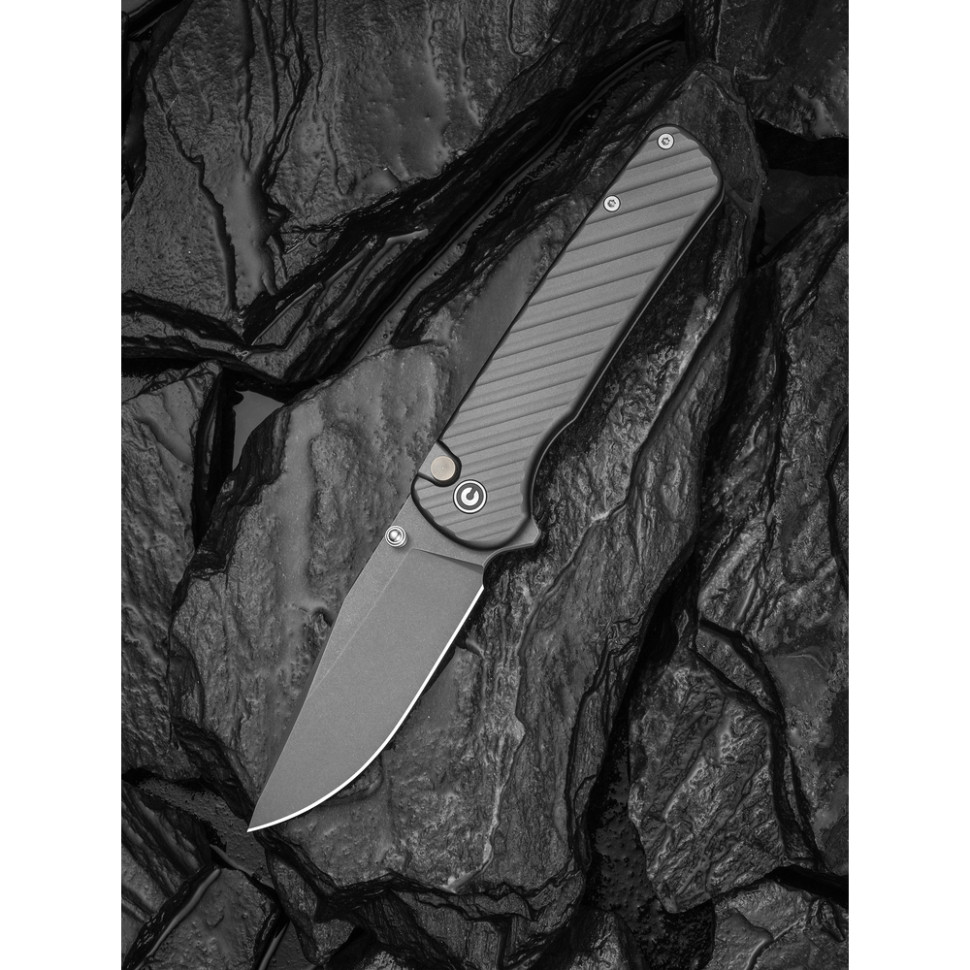 Ніж складаний туристичний Civivi Iron Tide (8.2 см) 14C28N / Aluminum сірий, фото 9