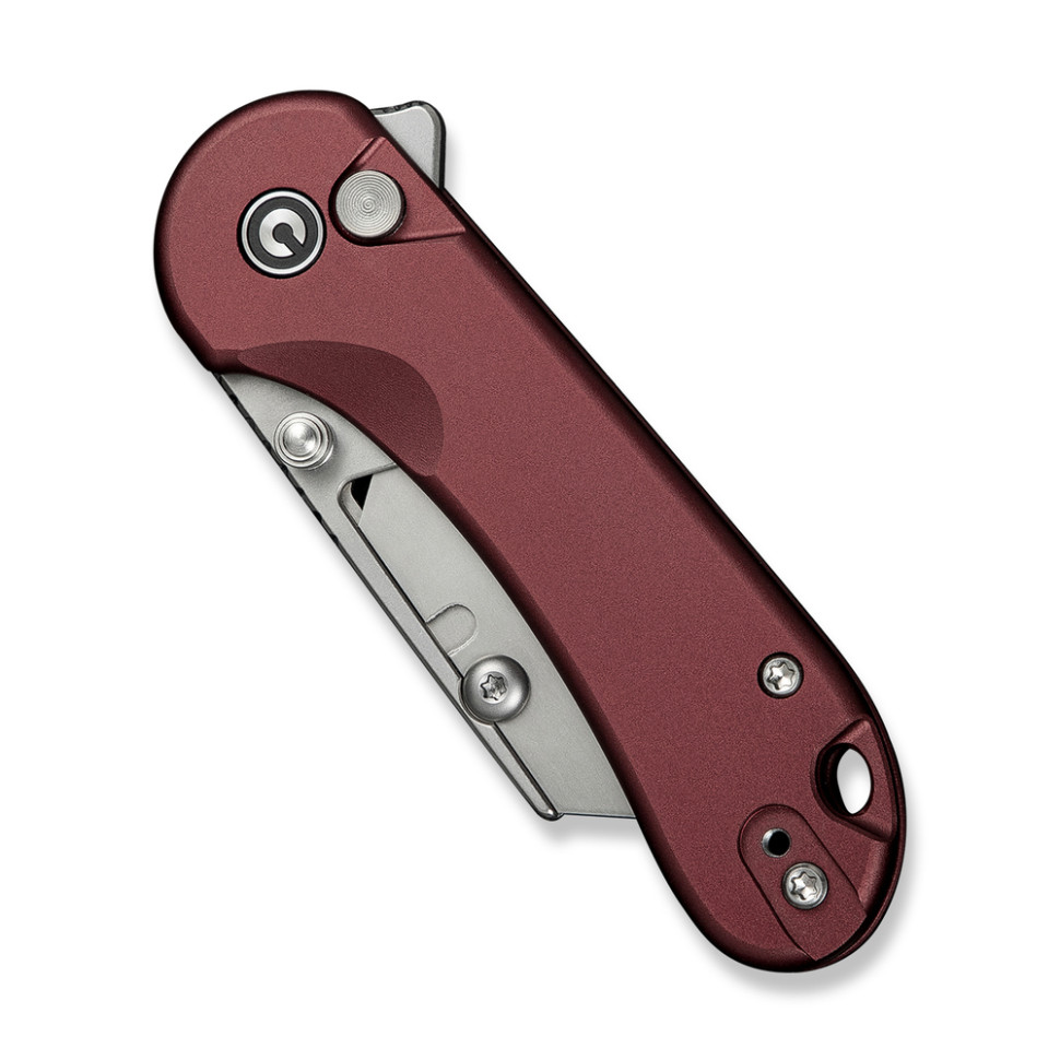 Ніж трапеція складаний кишеньковий Civivi Elementum Utility, (5.8 см) 6Cr13 / Aluminum червоний