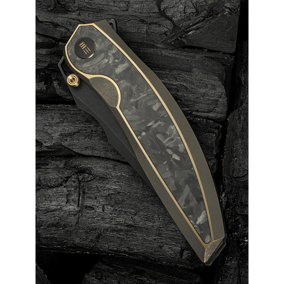 Ніж складаний мисливський Weknife Quinseris, (10,1 см) Bohler M390 / Titanium бронзовий