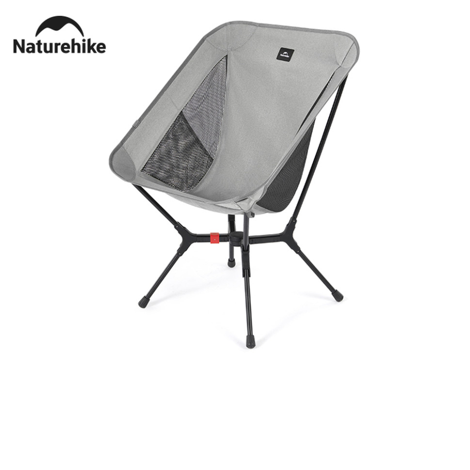 Стілець складаний ультралегкий Naturehike CNK2550JJ013 Yamami YL01, розмір М, алюміній, сірий
