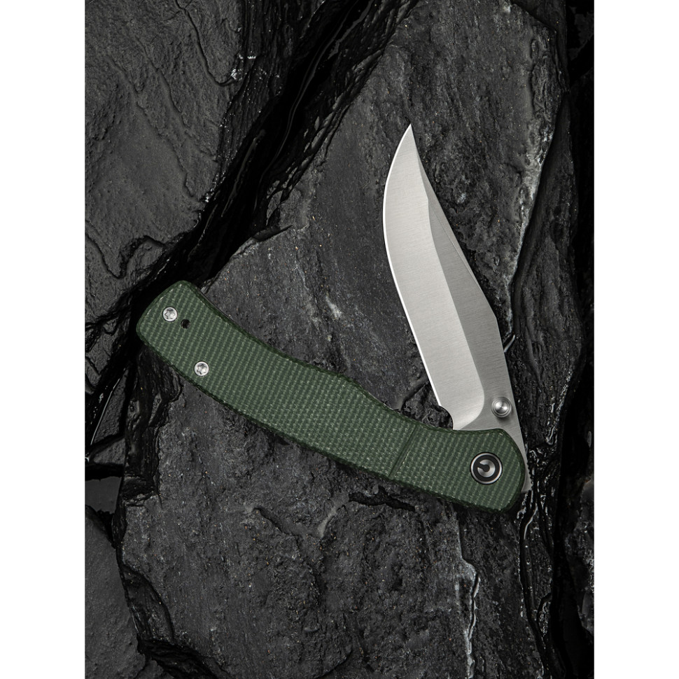 Нож складной карманный Civivi Clingman, (7.6 см) Nitro-V / Micarta темно-зеленый