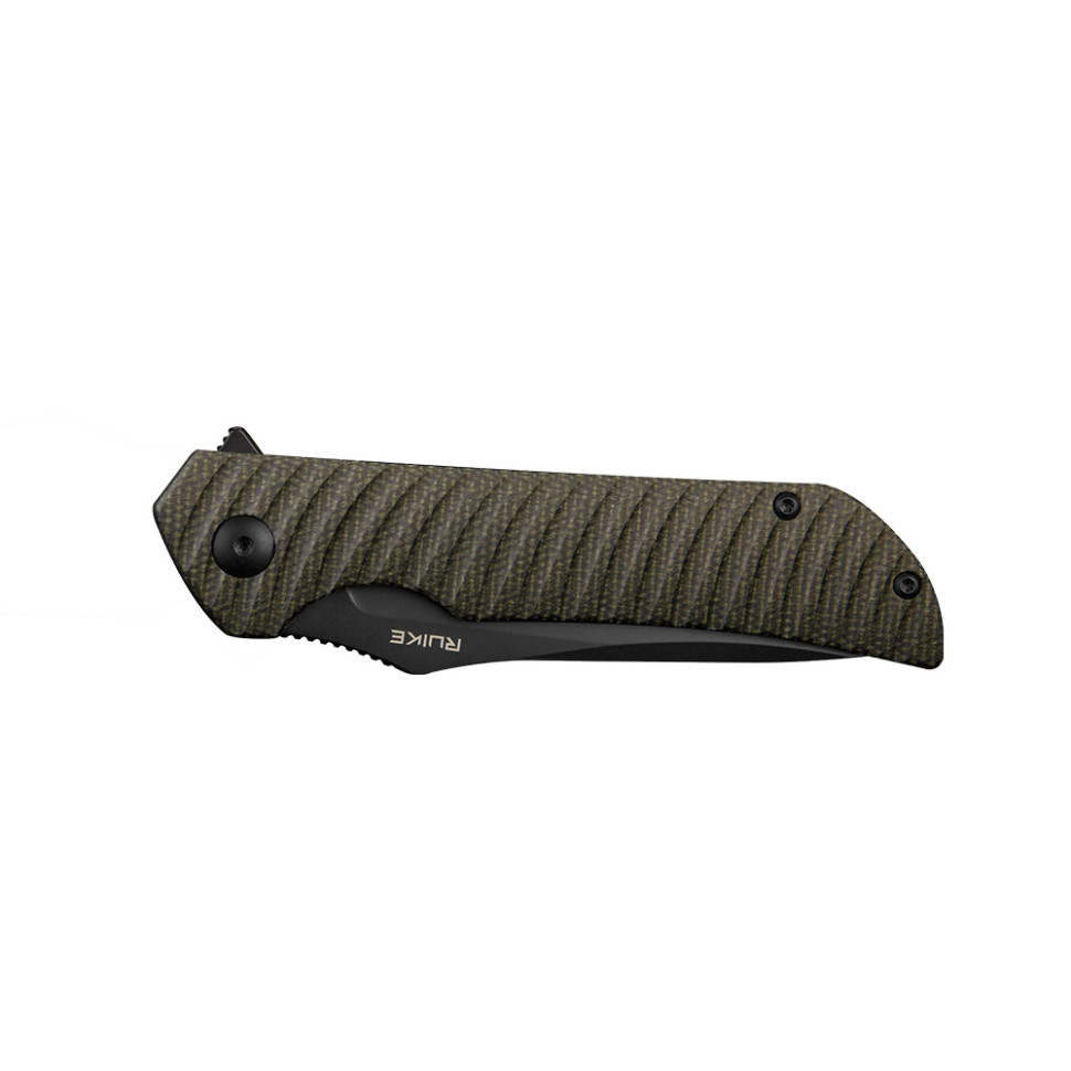 Ніж складаний туристичний Ruike P123-MB, (9.2 см) 14C28N / мікарта коричневий