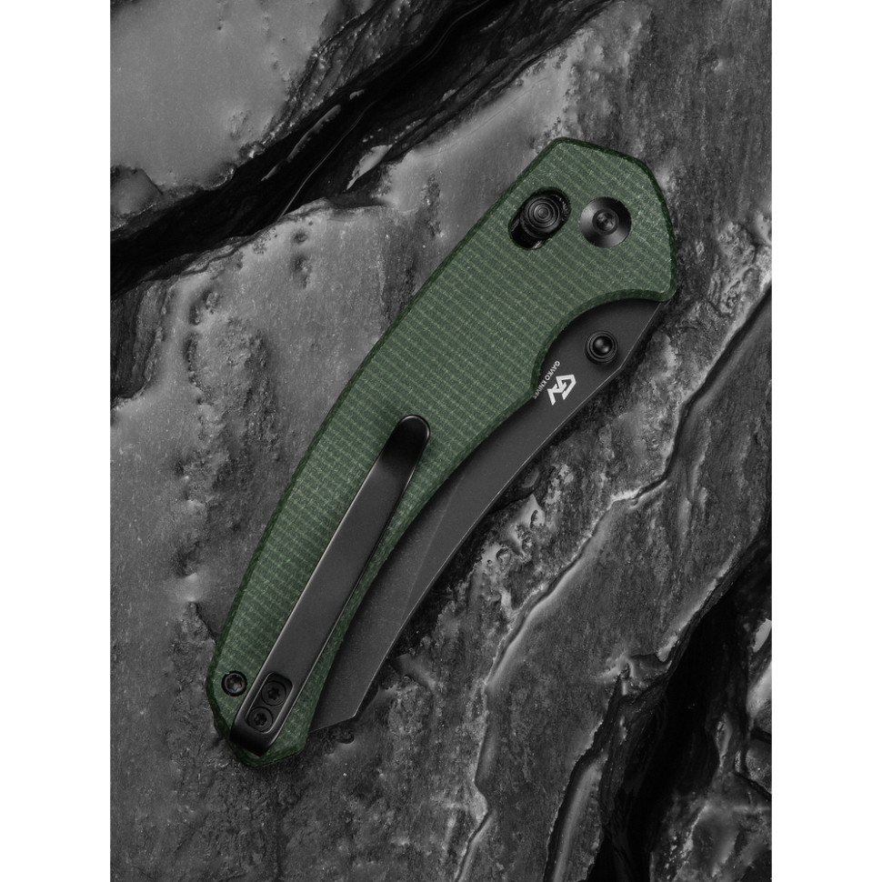 Ніж складаний туристичний Civivi Sixgill, (8.7 см) Nitro-V / Micarta темно-зелений, фото 14