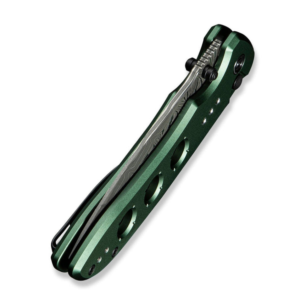 Нож складной туристический Civivi Hyperpulse, (8.9 см) Damascus / Aluminum темно-зеленый