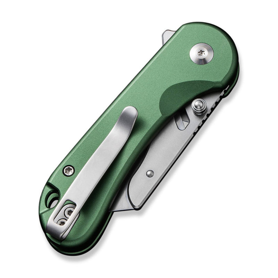 Ніж трапеція складаний кишеньковий Civivi Elementum Utility, (5.8 см) 6Cr13 / Aluminum зелений