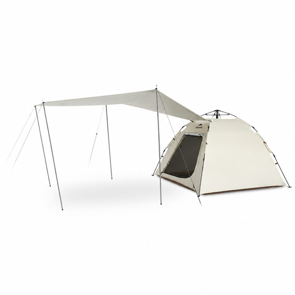 Намет тримісний автоматичний з тентом Naturehike Ango S CNK2650WS018, коричневий